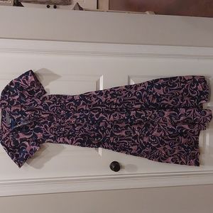 ANTHROPOLOGIE Maeve Somerset Maxi Dress XS Navy Marin